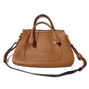 Chloe 2Way Calf Leather Tan Leather Satchel